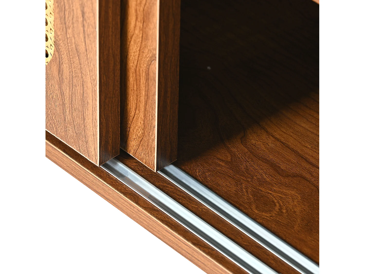 Meuble à chaussures avec 2 portes et des étagères réglables - marron