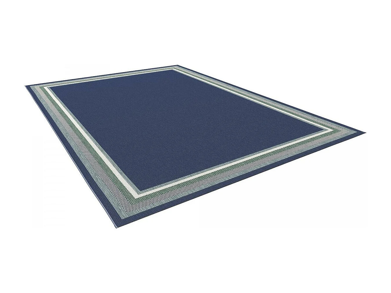 Tapis extérieur 120x170 tissé kilim bleu CASADA 13