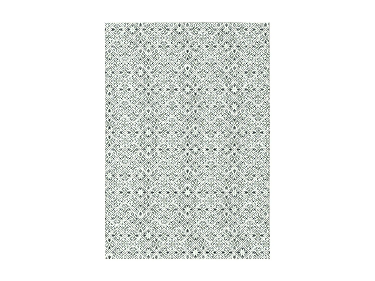 Tapis extérieur 60x180 tissé kilim vert CASADA 10