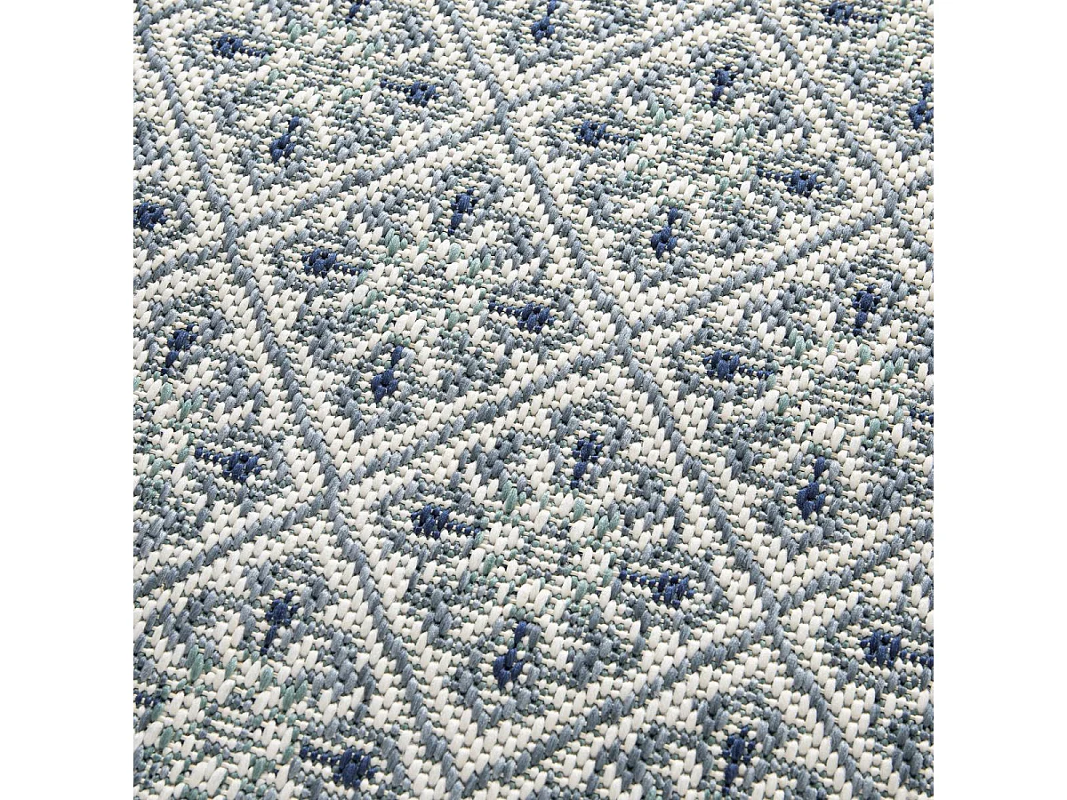 Tapis extérieur 60x180 tissé kilim vert CASADA 10