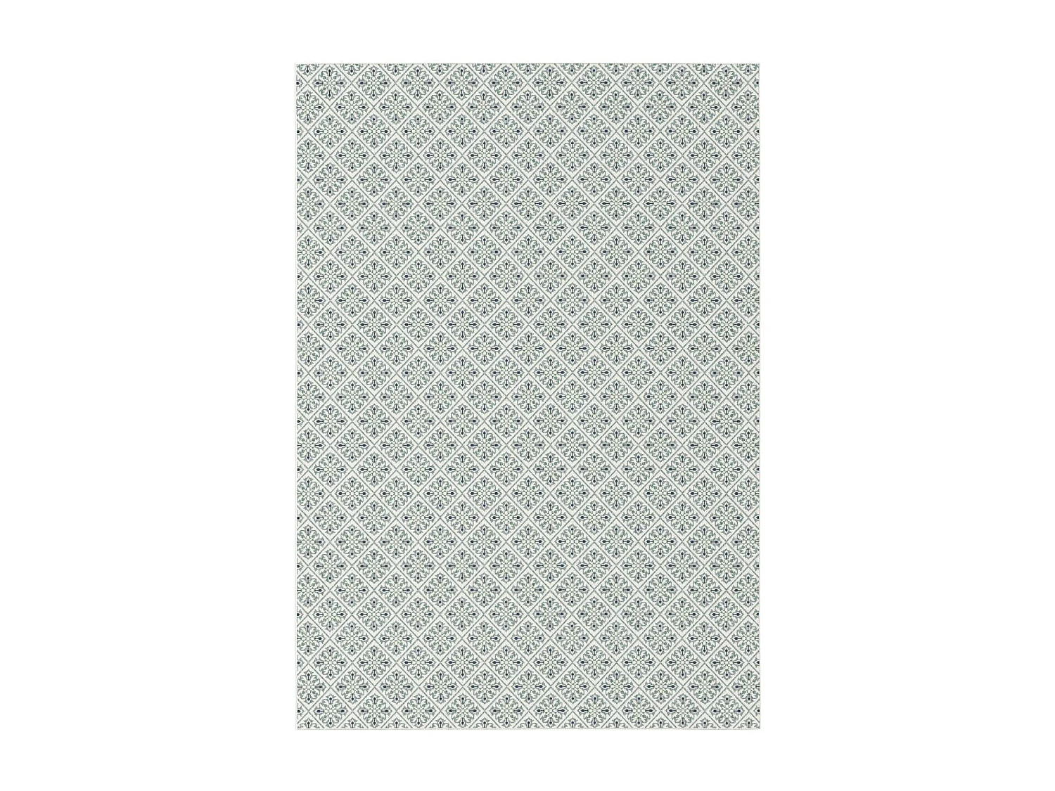 Tapis extérieur 60x180 tissé kilim vert CASADA 10