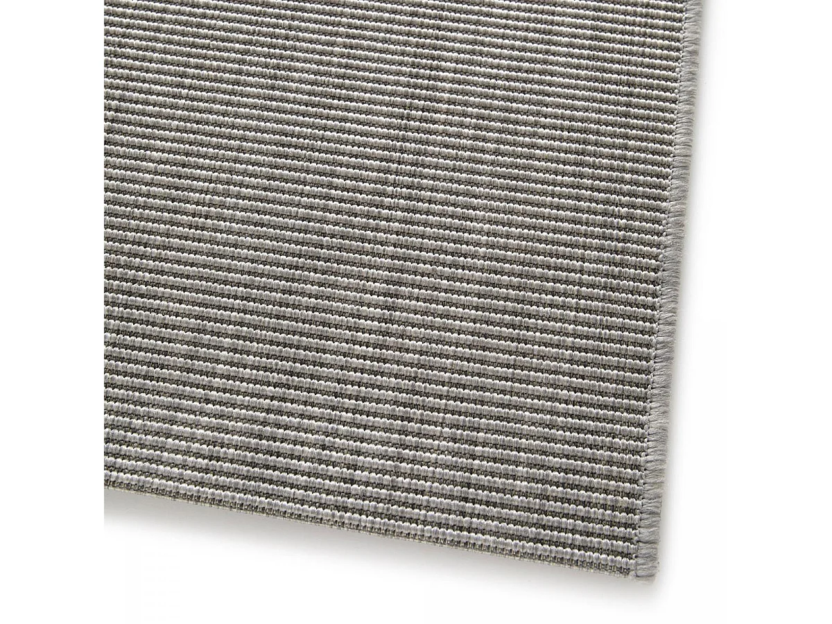 Tapis extérieur 140x200 tissé kilim gris STALOW 5