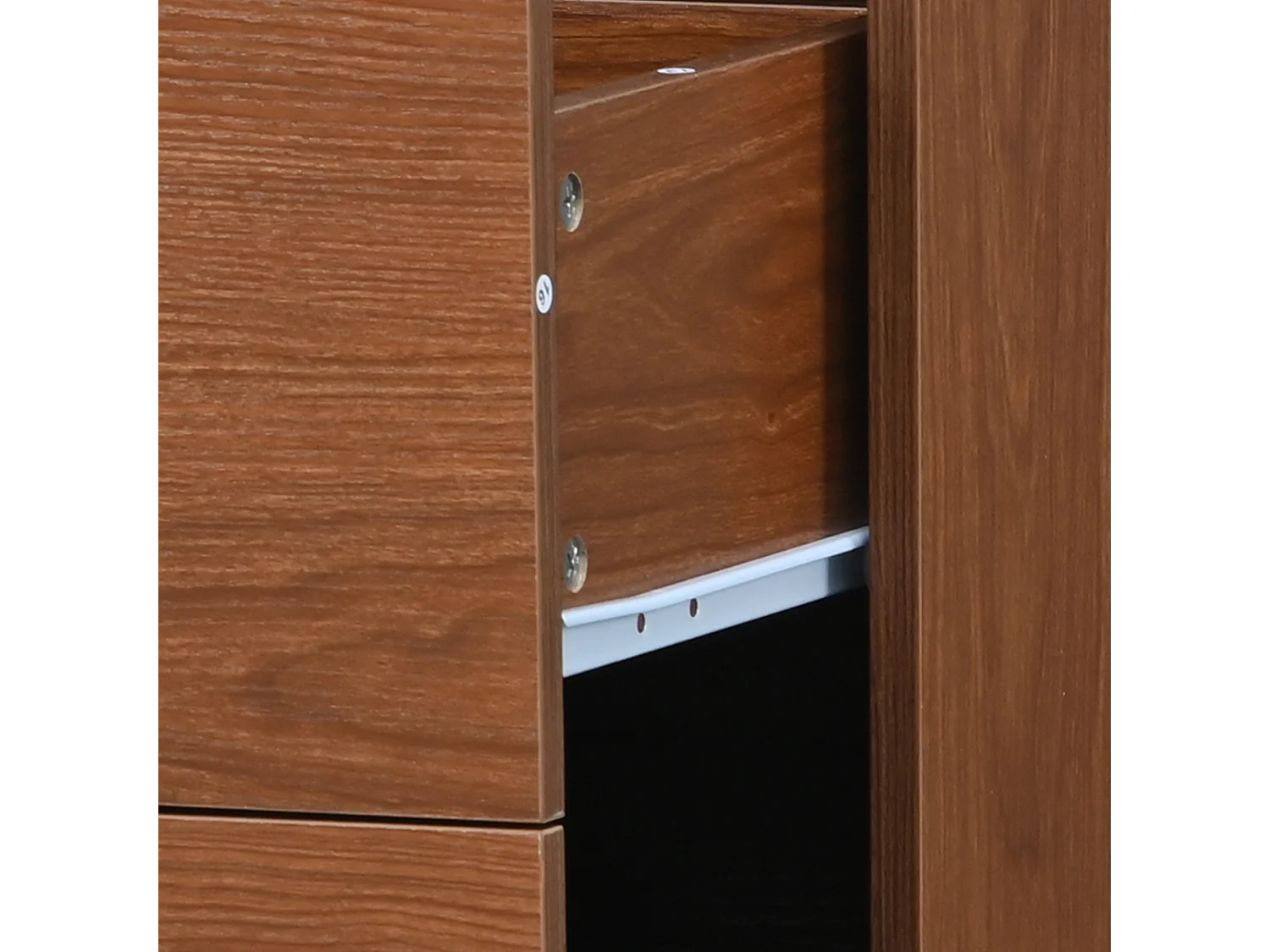 Buffet bas - 2 portes et 2 tiroirs - Naturel foncé