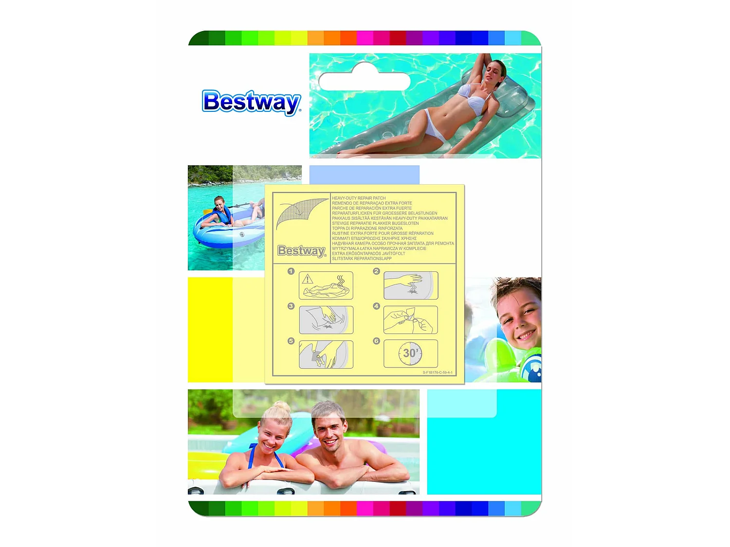 Kit Toppe di Riparazione Bestway Extra Forti 10 Unitá