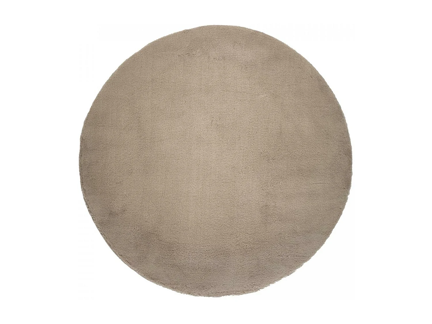 tapis chambre Ø120cm tissé beige rond motif uni CRIMSON 2