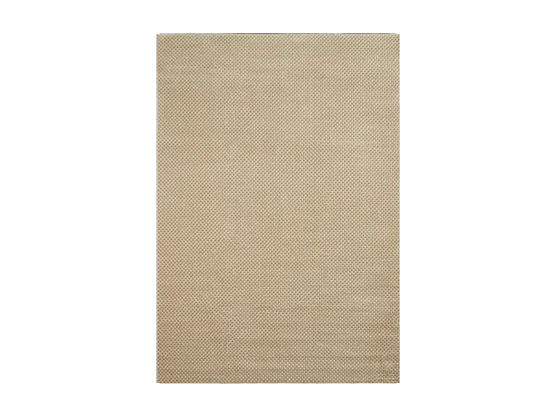 tapis chambre 120x160 tissé crème et beige rectangle motif faux uni LUNKIN 6