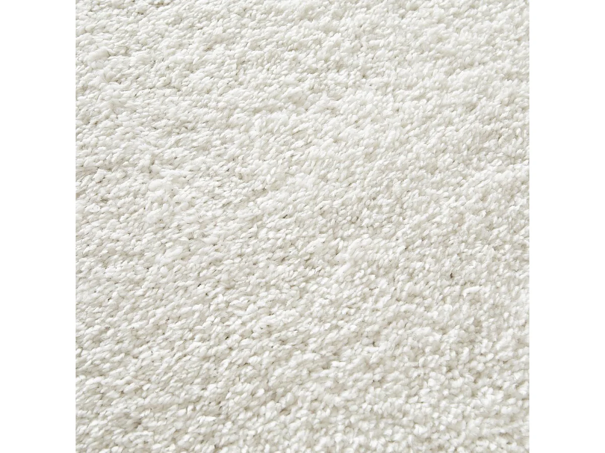 Tappeto Shaggy 80x150 rettangolo intrecciato bianco fantasia unita AMORE 1