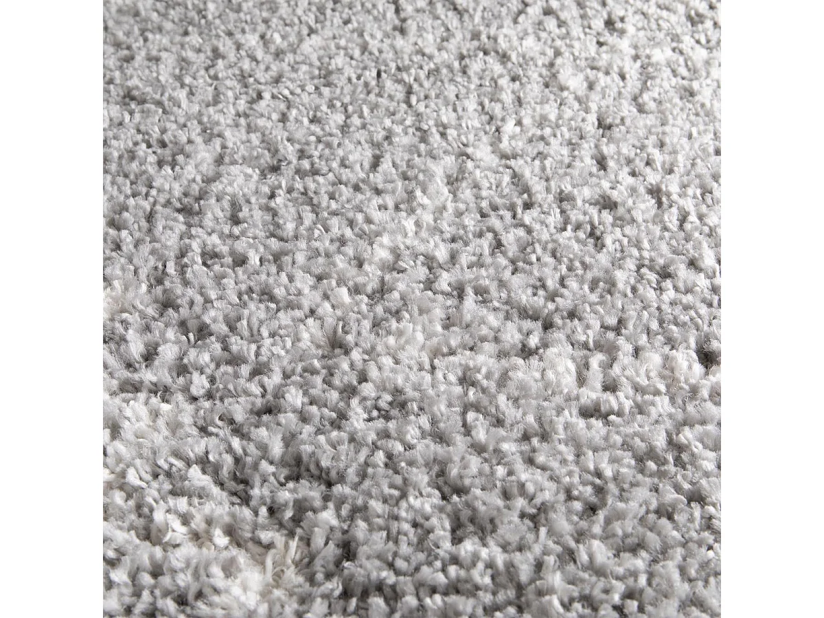 Tappeto Shaggy 160x230 rettangolo intrecciato grigio e crema modello berbero CHROMA 3