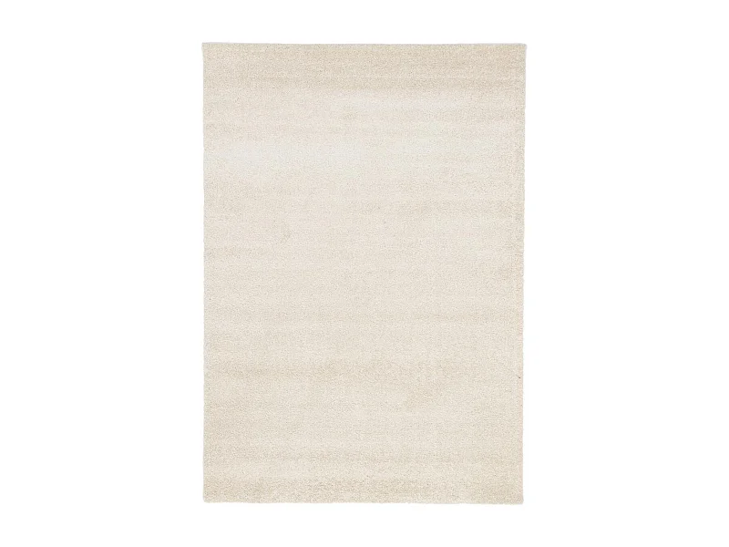 tapis grand salon 200x290 tissé crème rectangle motif uni ALEGRIA