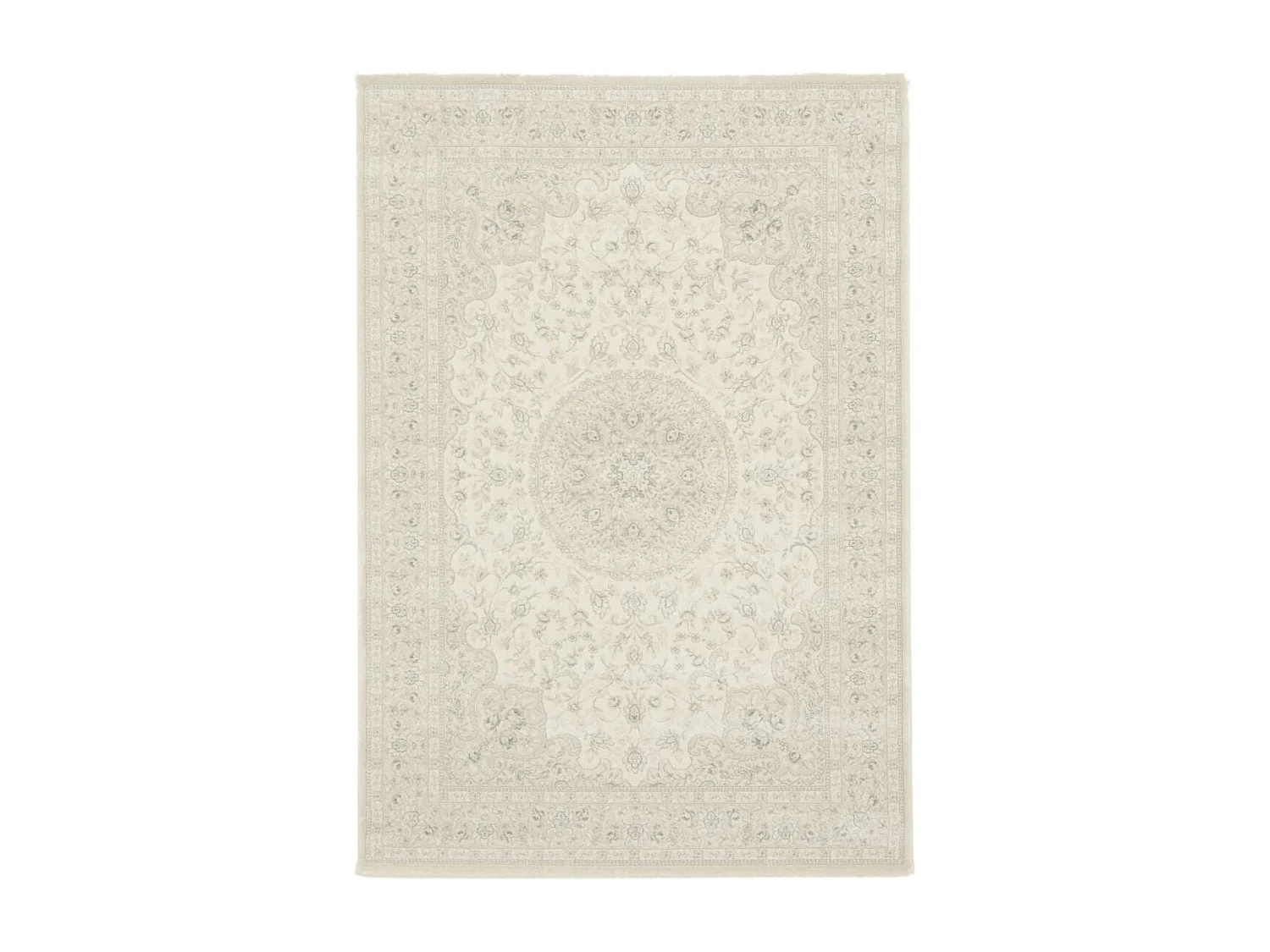 tapis couloir 80x300 tissé crème rectangle motif oriental LUCEN 7