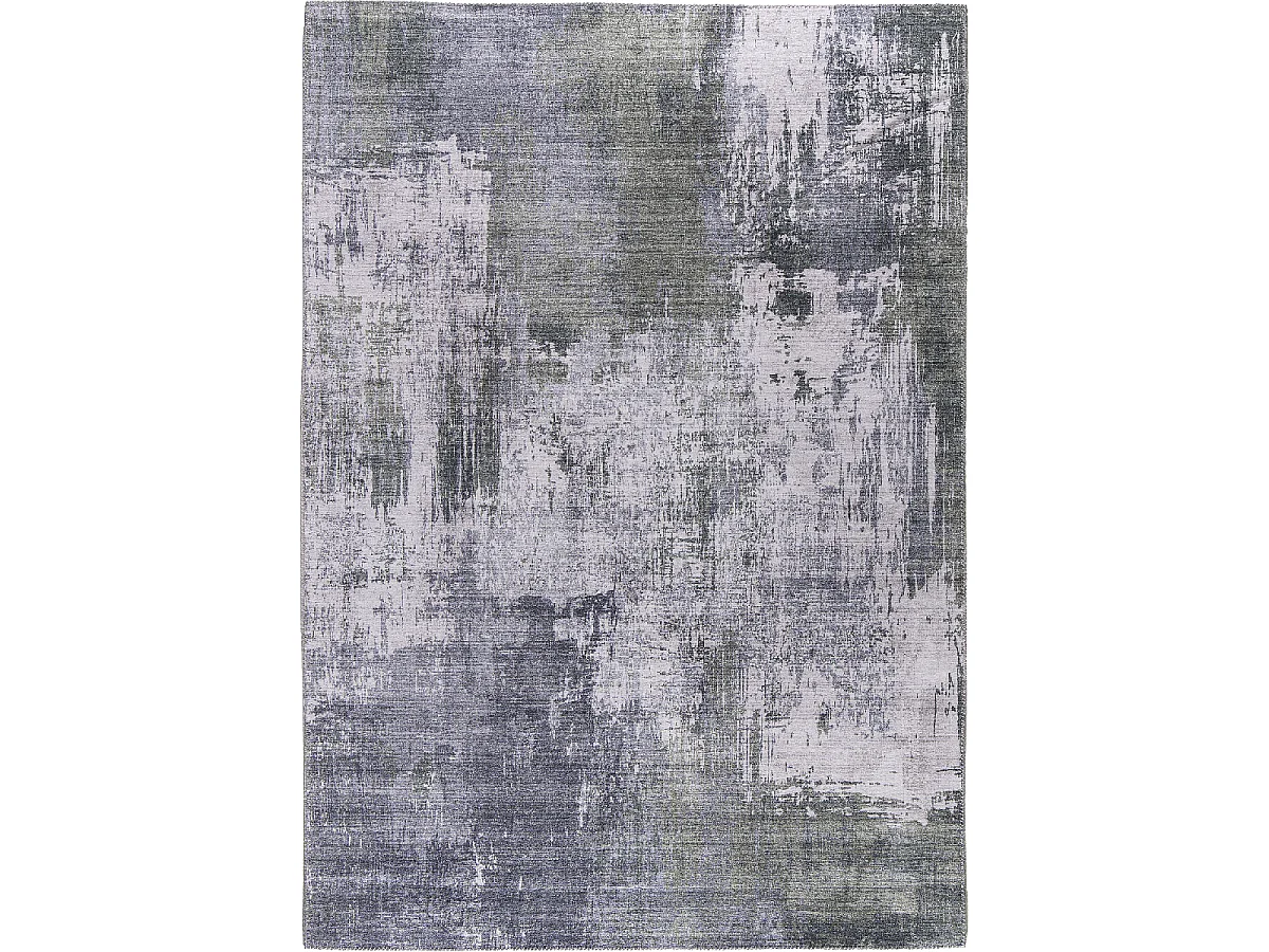 tapis grand salon 200x290 tissé gris rectangle motif abstrait VIVACE 13