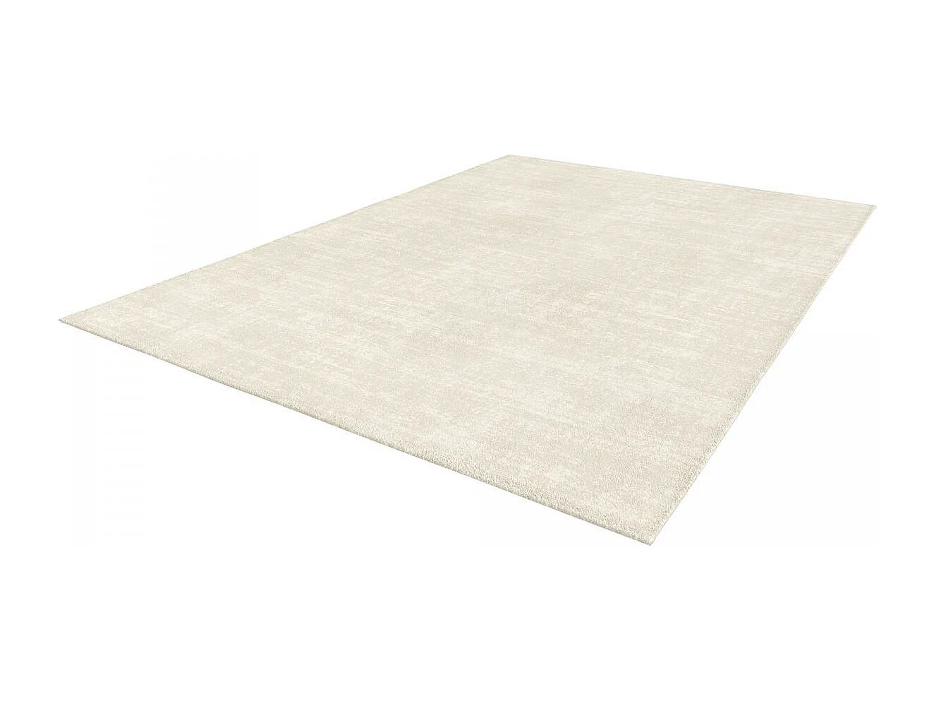 tapis chambre 80x150 tissé crème rectangle motif uni LUCEN 5