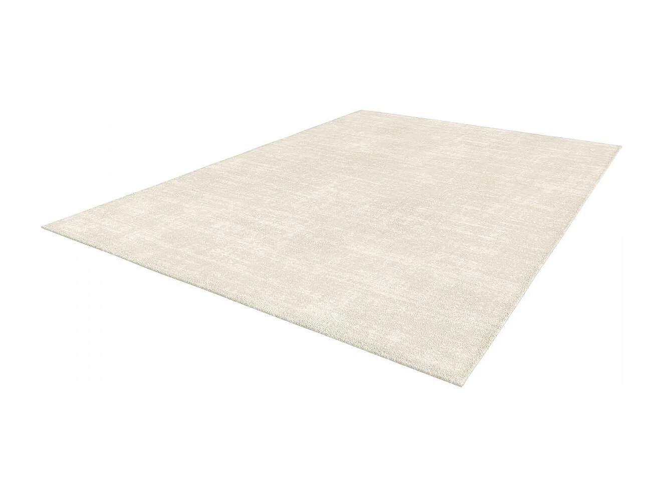 tapis chambre 80x150 tissé crème rectangle motif uni LUCEN 5