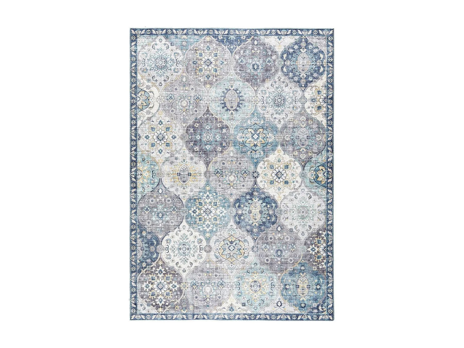 tapis grand salon 200x290 tissé gris clair et gris foncé motif ethnique