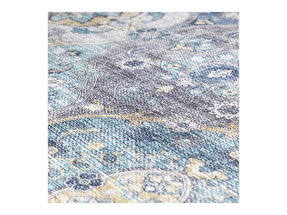 tapis grand salon 200x290 tissé gris clair et gris foncé motif ethnique