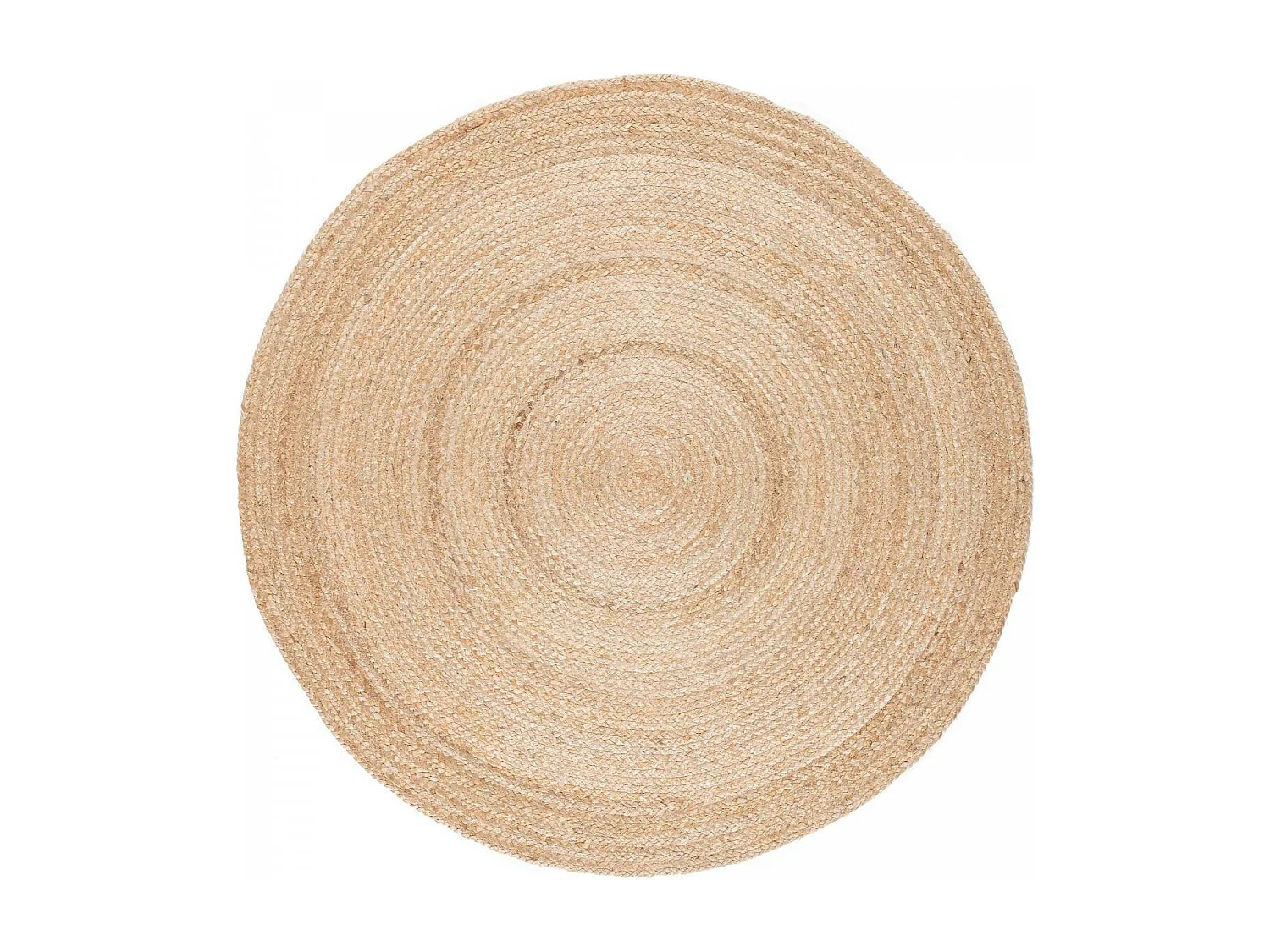 Tapis jute Ø120cm rond tissé beige EMBOW