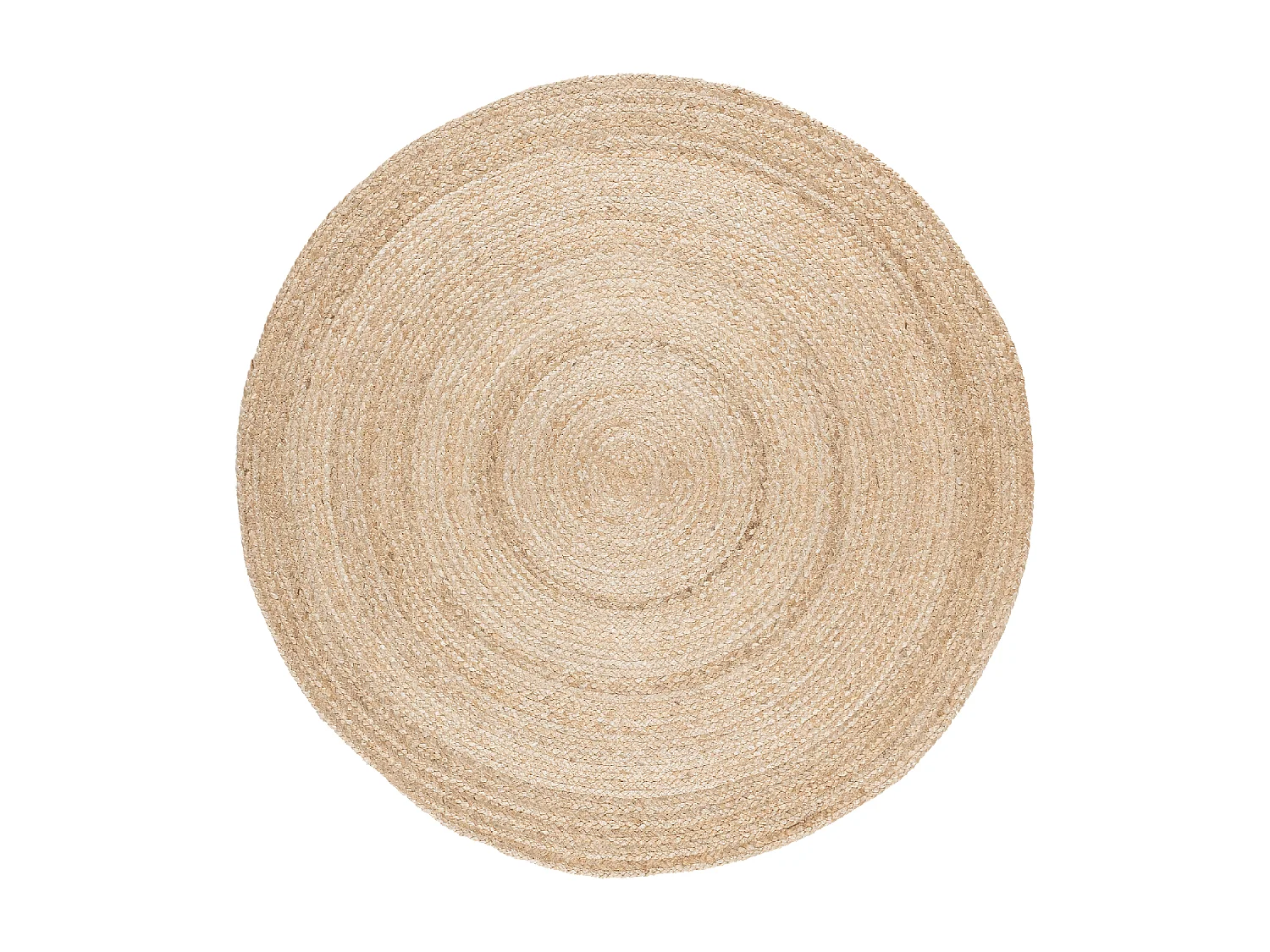 Tapis jute Ø120cm rond tissé beige EMBOW