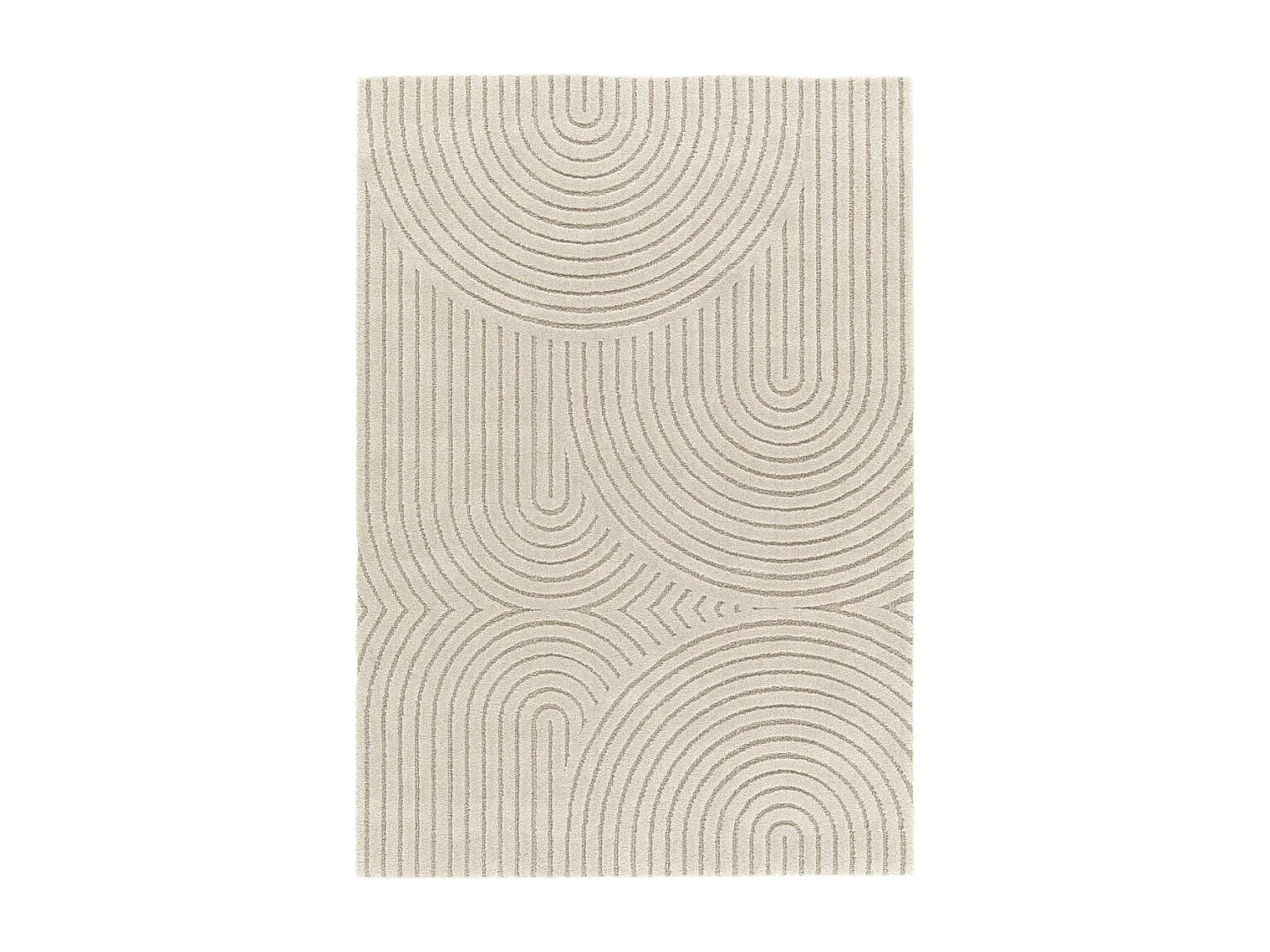 tapis chambre 80x150 tissé beige rectangle motif simple RIVIERA 1