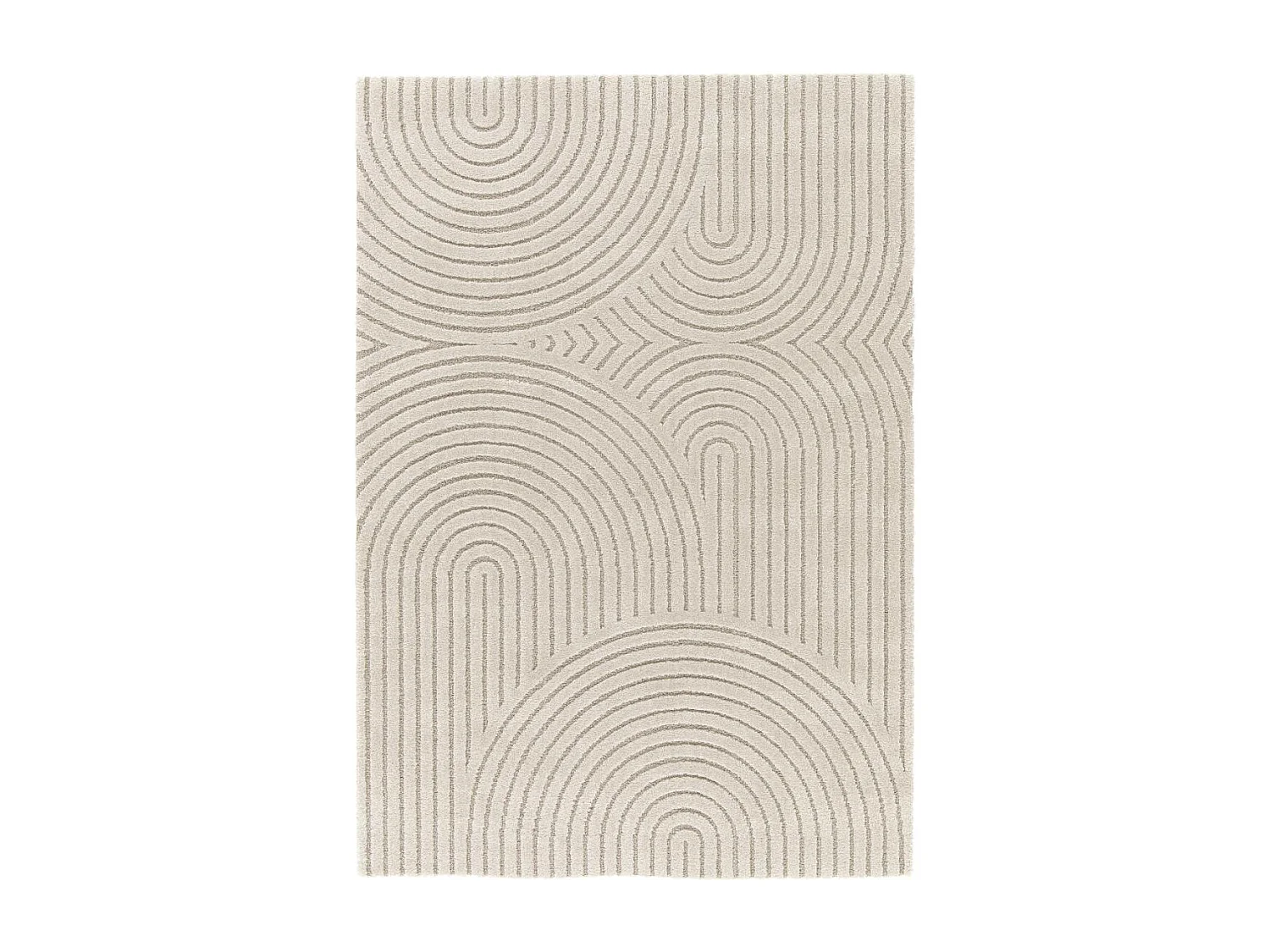 tapis chambre 80x150 tissé beige rectangle motif simple RIVIERA 1