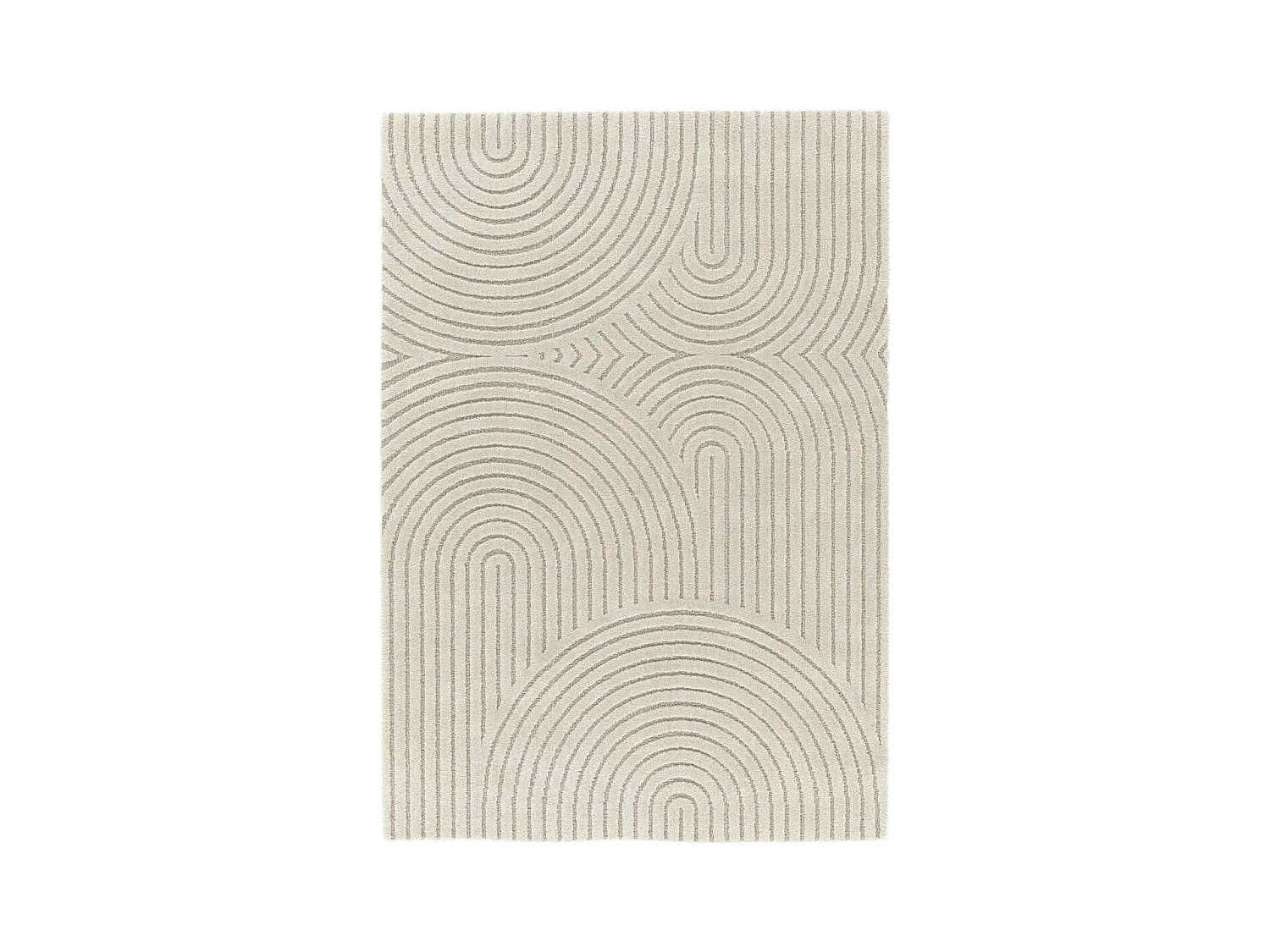 tapis chambre 80x150 tissé beige rectangle motif simple RIVIERA 1