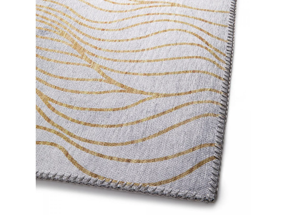 tappeto da soggiorno grande 200x290 tessuto rettangolo grigio e crema modello astratto VIVACE 12