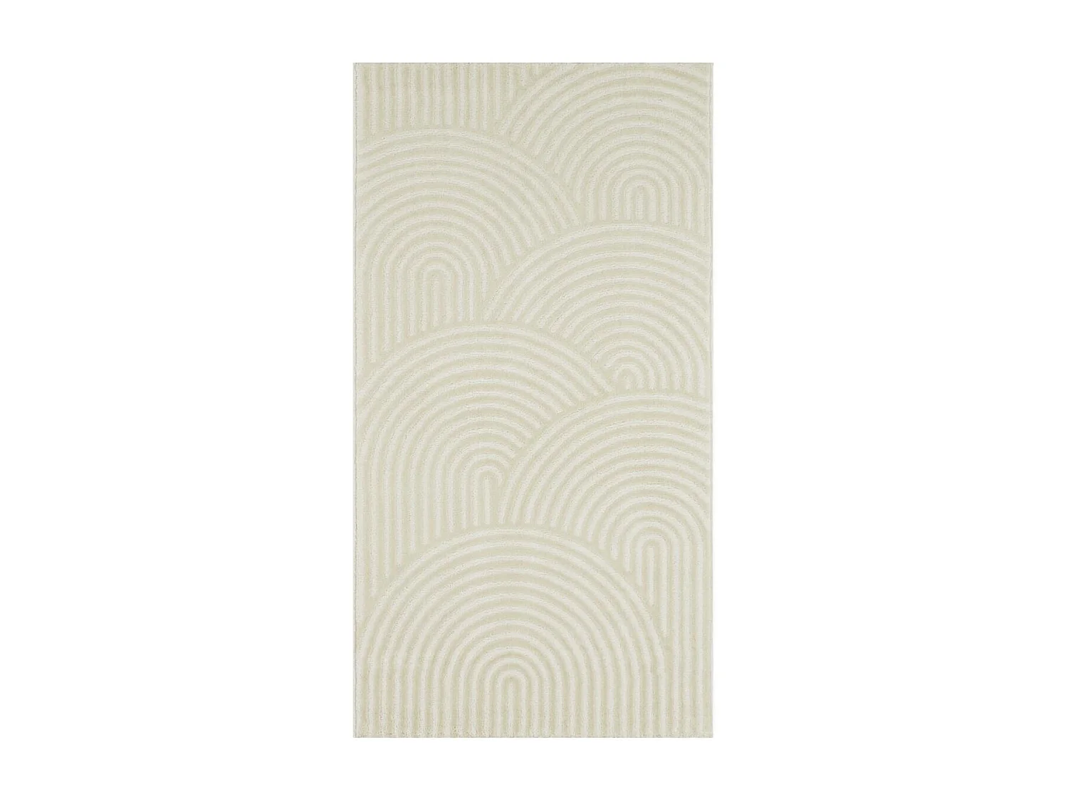 tapis grand salon 200x290 tissé beige et noir rectangle motif géométrique LUNKIN