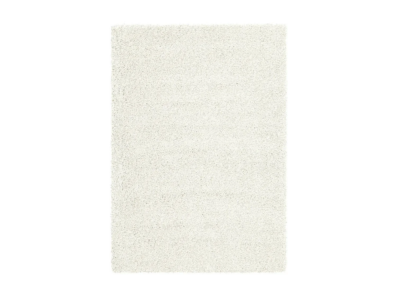 Tapis shaggy 60x115 rectangle tissé crème motif uni FLEURAN