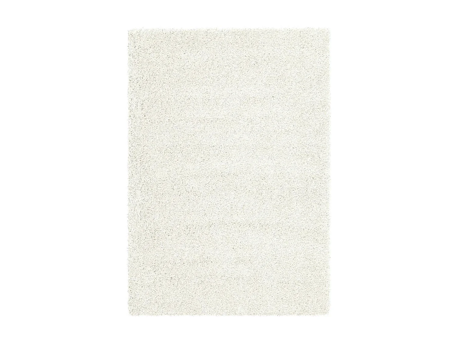 Tappeto Shaggy 60x115 rettangolo tessuto crema tinta unita FLEURAN