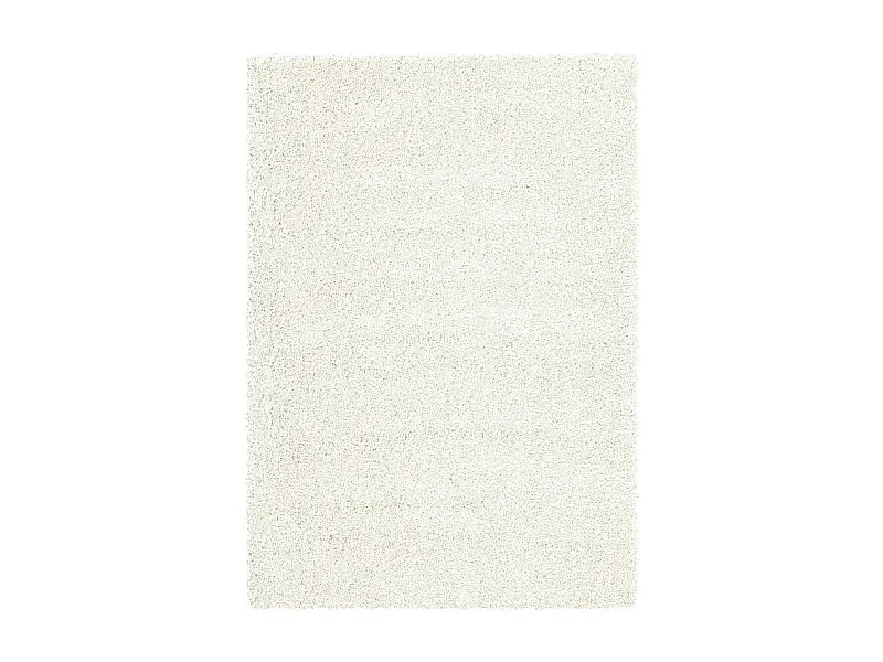 Tapis shaggy 60x115 rectangle tissé crème motif uni FLEURAN