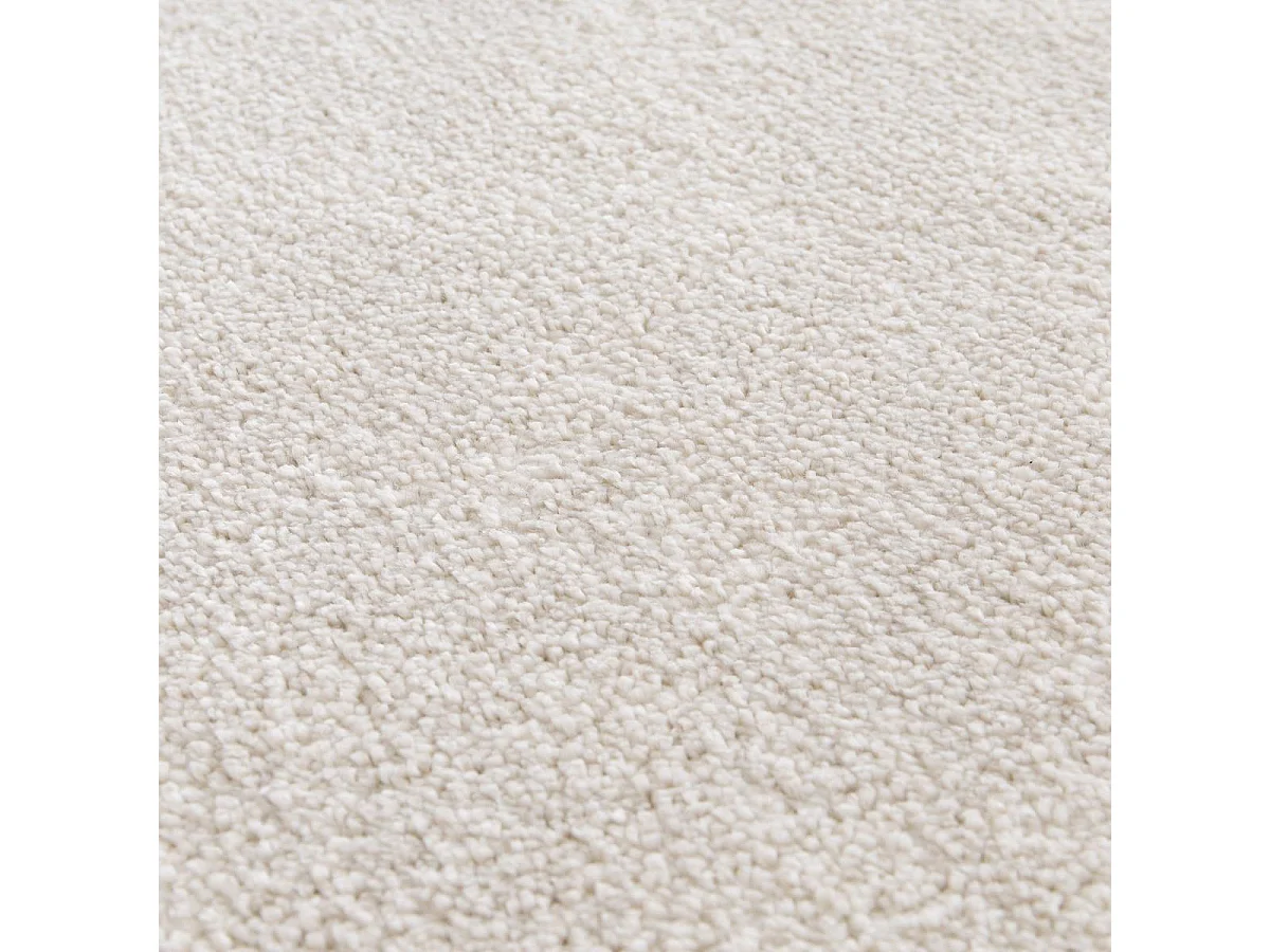 tapis grand salon 200x290 tissé beige rectangle motif uni VELURE 1