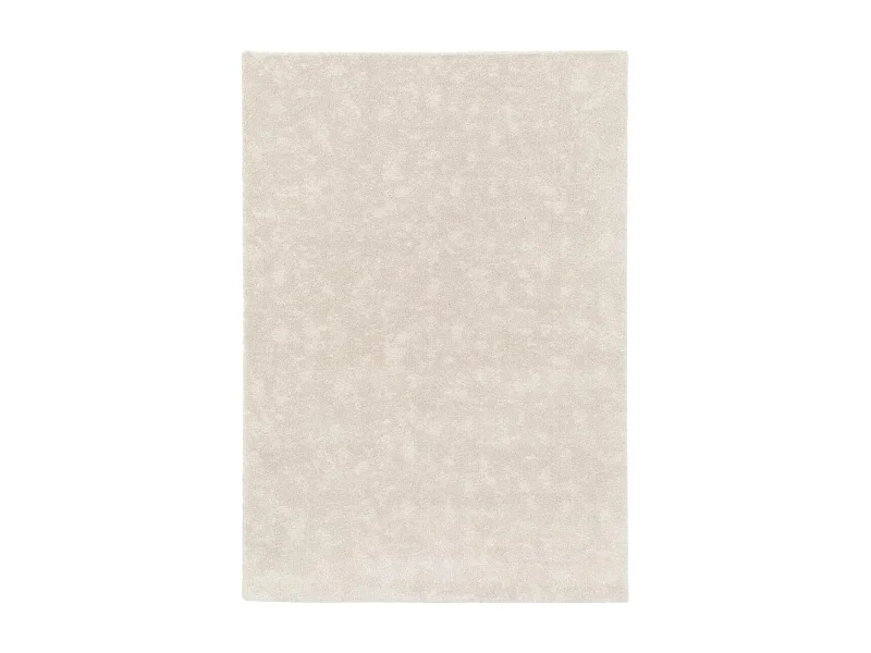 tapis grand salon 200x290 tissé beige rectangle motif uni VELURE 1