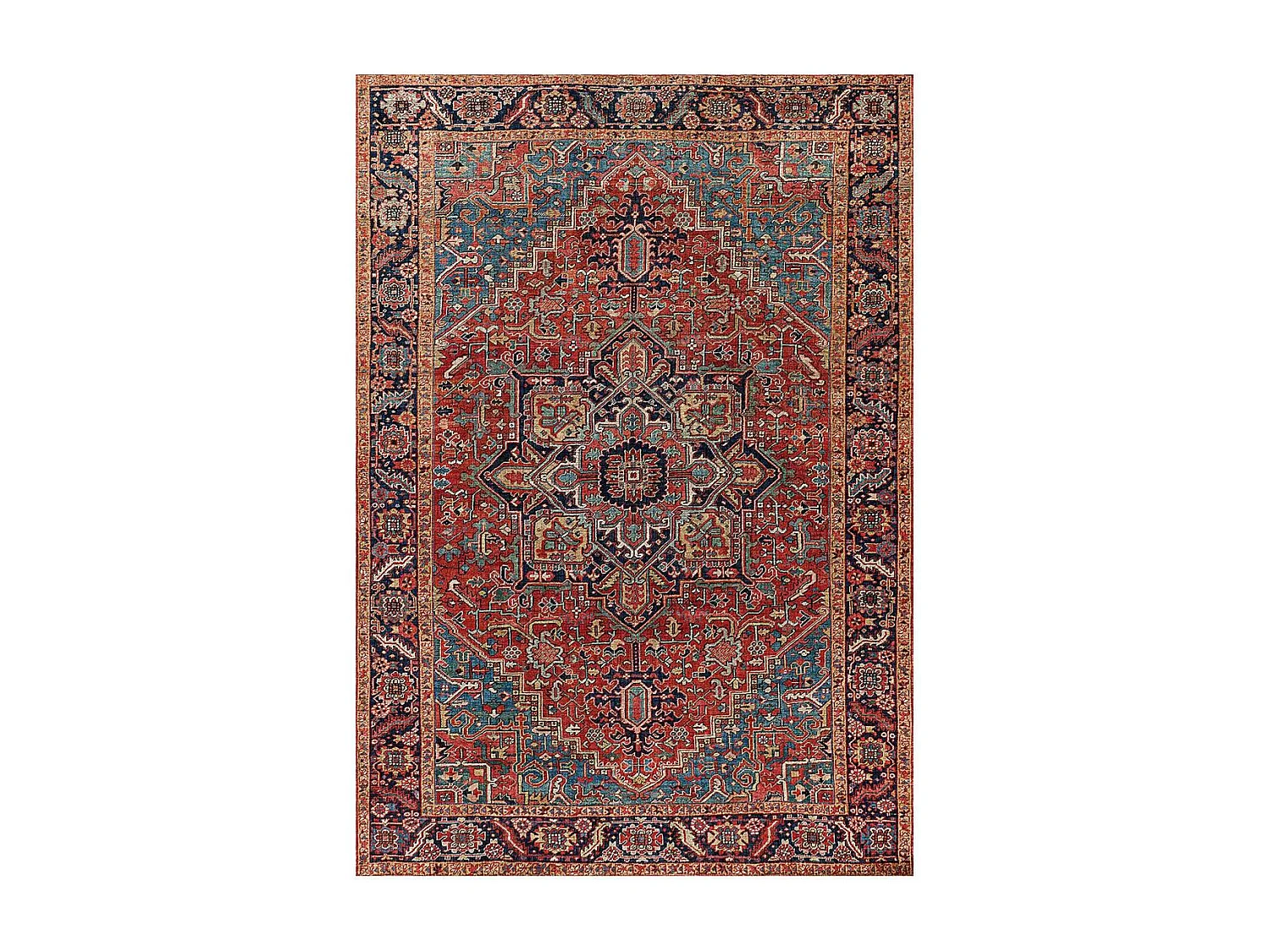 tapis salon 160x230 tissé bordeaux et gris rectangle motif oriental VIVACE 3