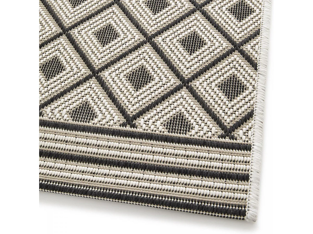 Tapis extérieur 200x290 tissé kilim beige MOONDOW