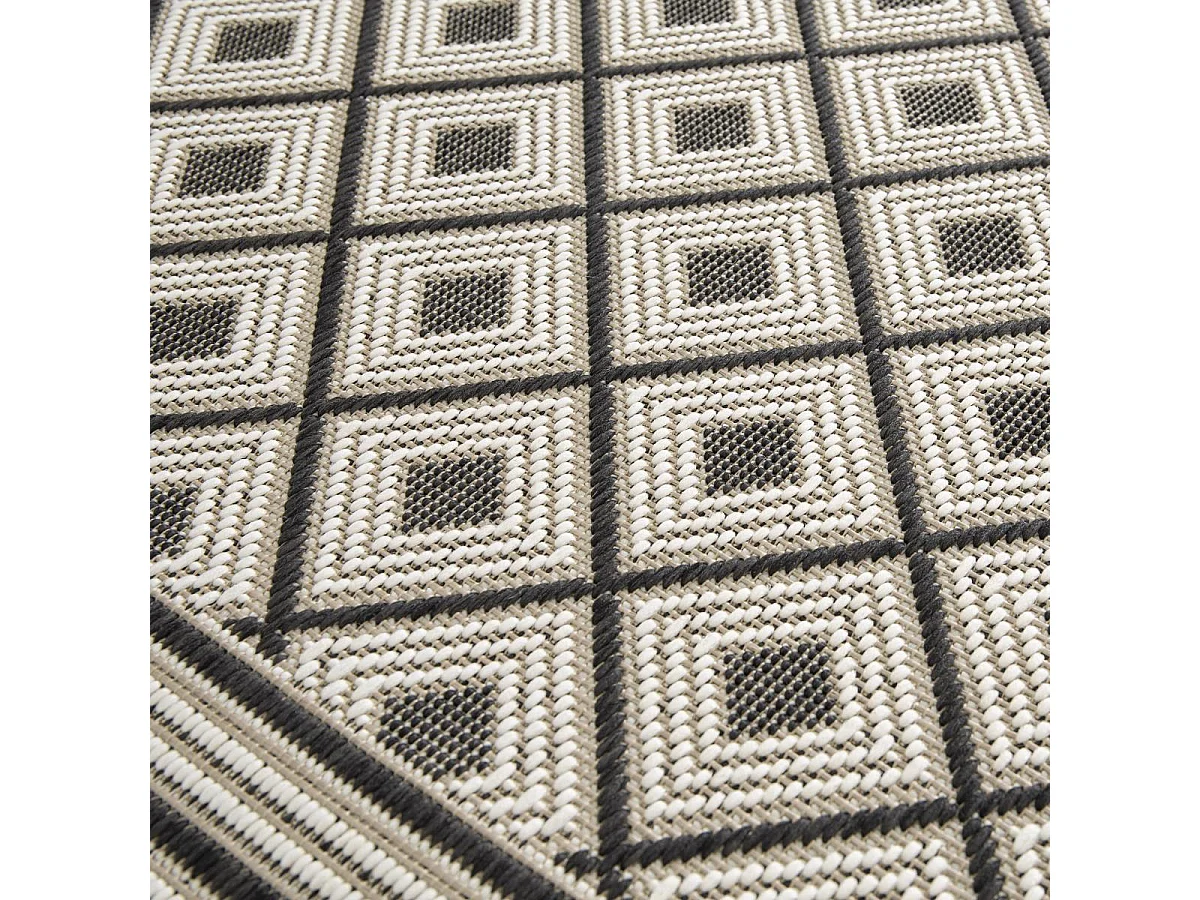 Tapis extérieur 160x230 tissé kilim beige MOONDOW