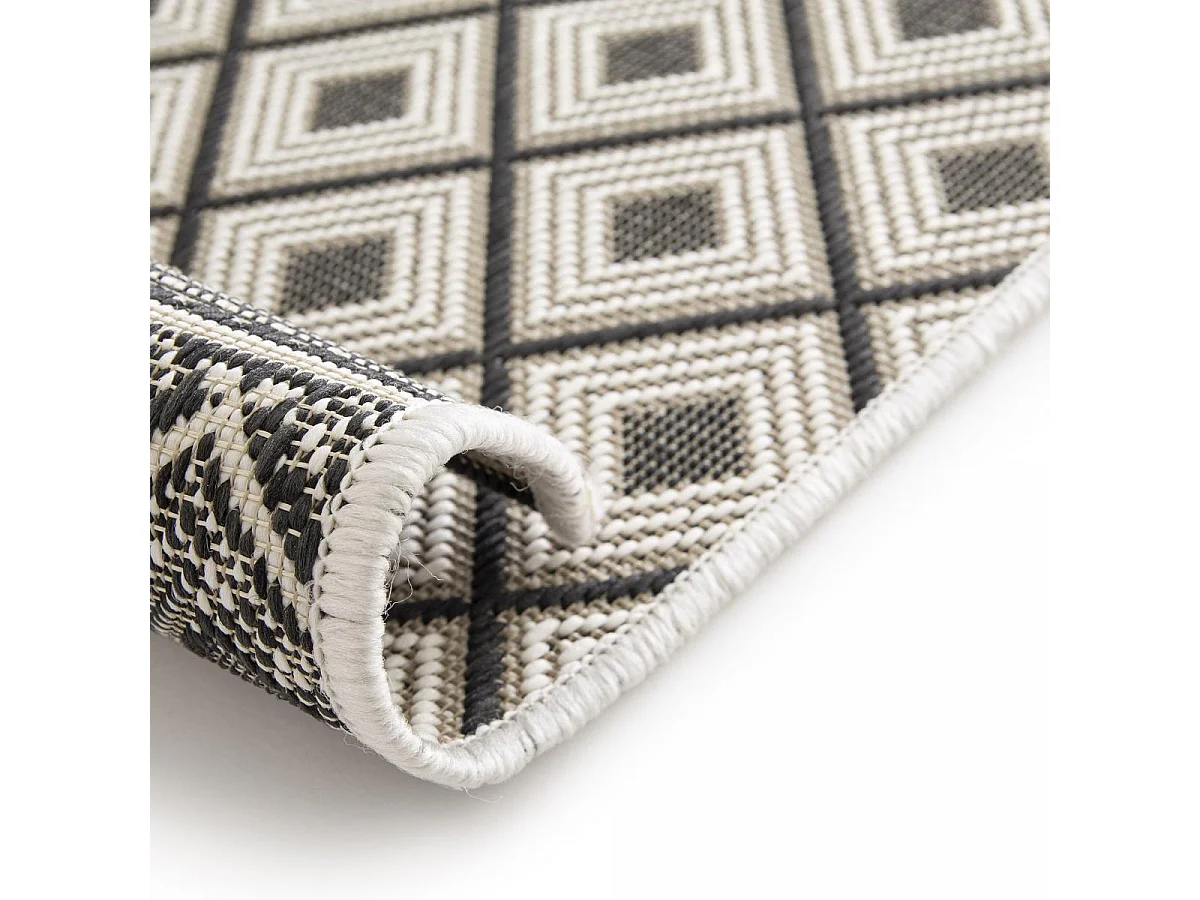 Tapis extérieur 160x230 tissé kilim beige MOONDOW