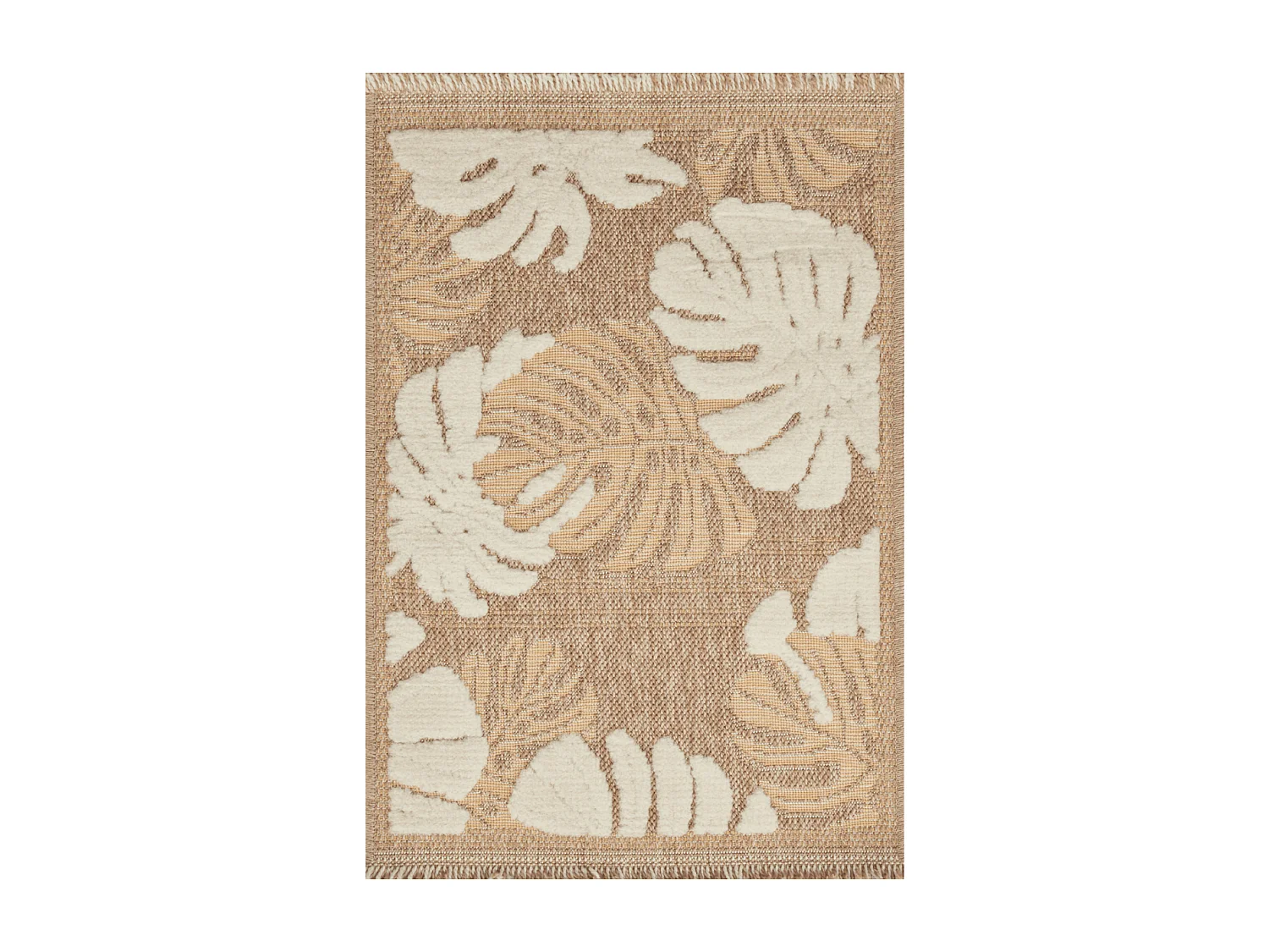 Tapis extérieur 60x90 tissé kilim maron et gris ZEPHYR 1