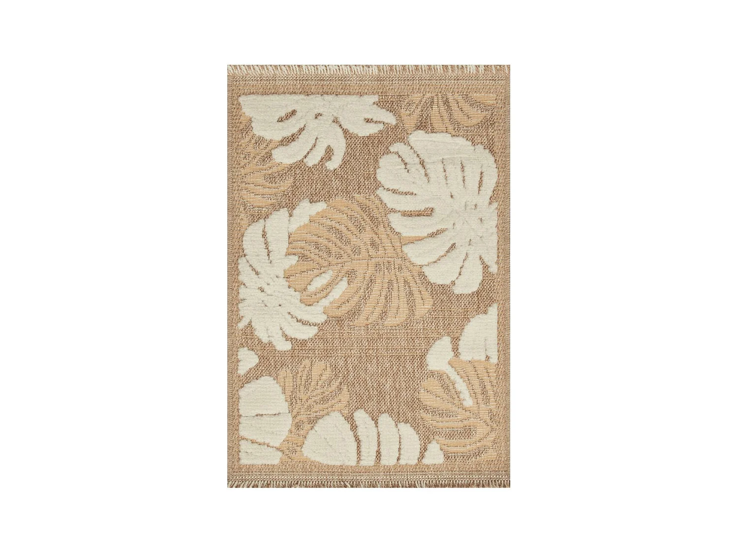 Tapis extérieur 60x90 tissé kilim maron et gris ZEPHYR 1
