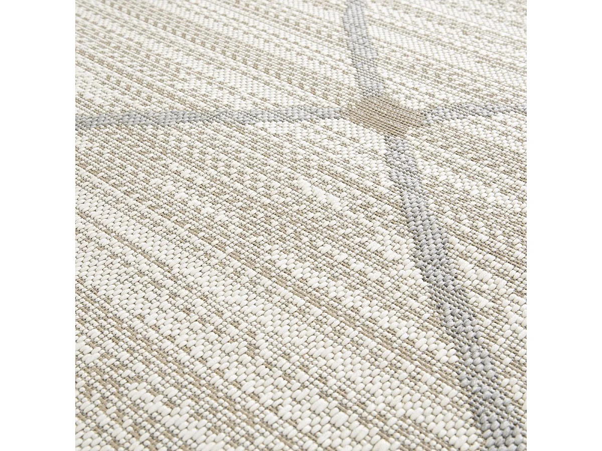 Tapis extérieur 120x170 tissé kilim beige ENANTA 2