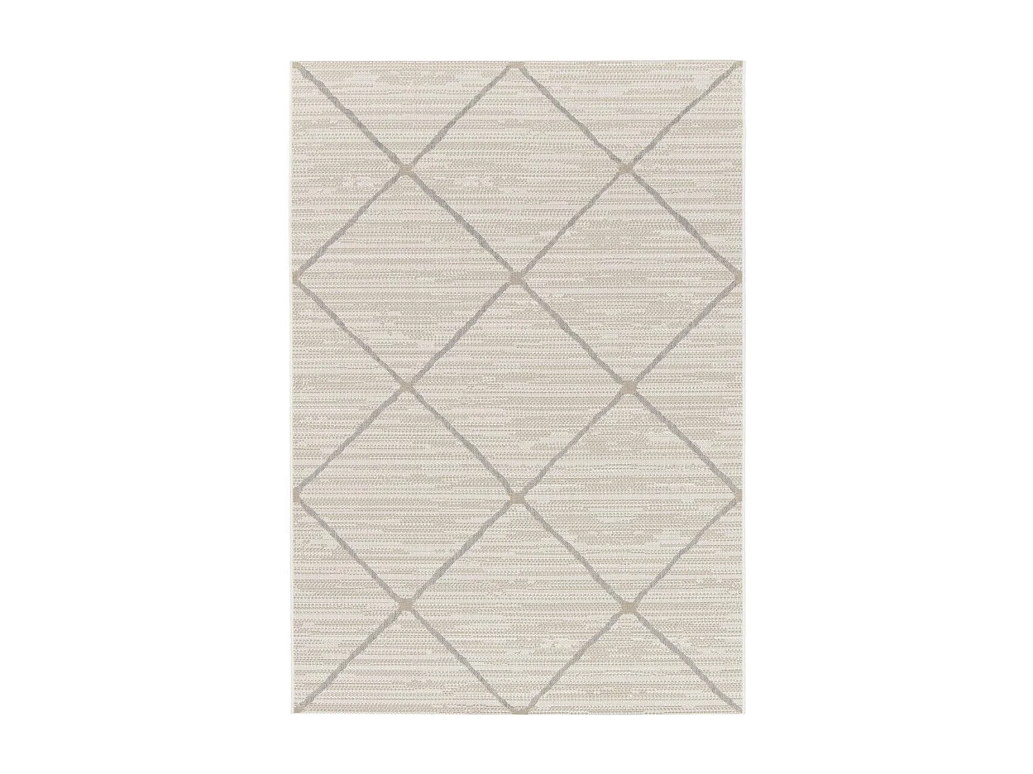 Tapis extérieur 120x170 tissé kilim beige ENANTA 2