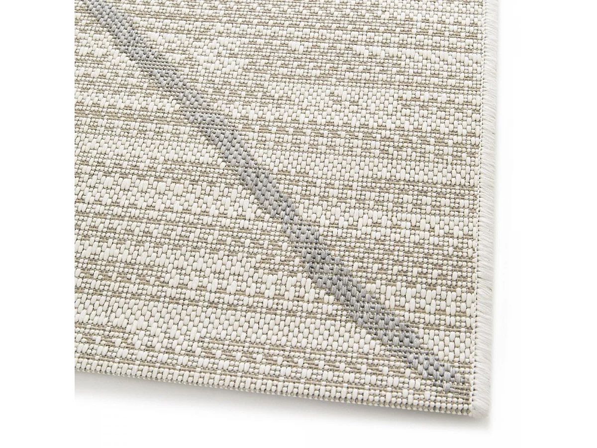 Tapis extérieur 120x170 tissé kilim beige ENANTA 2