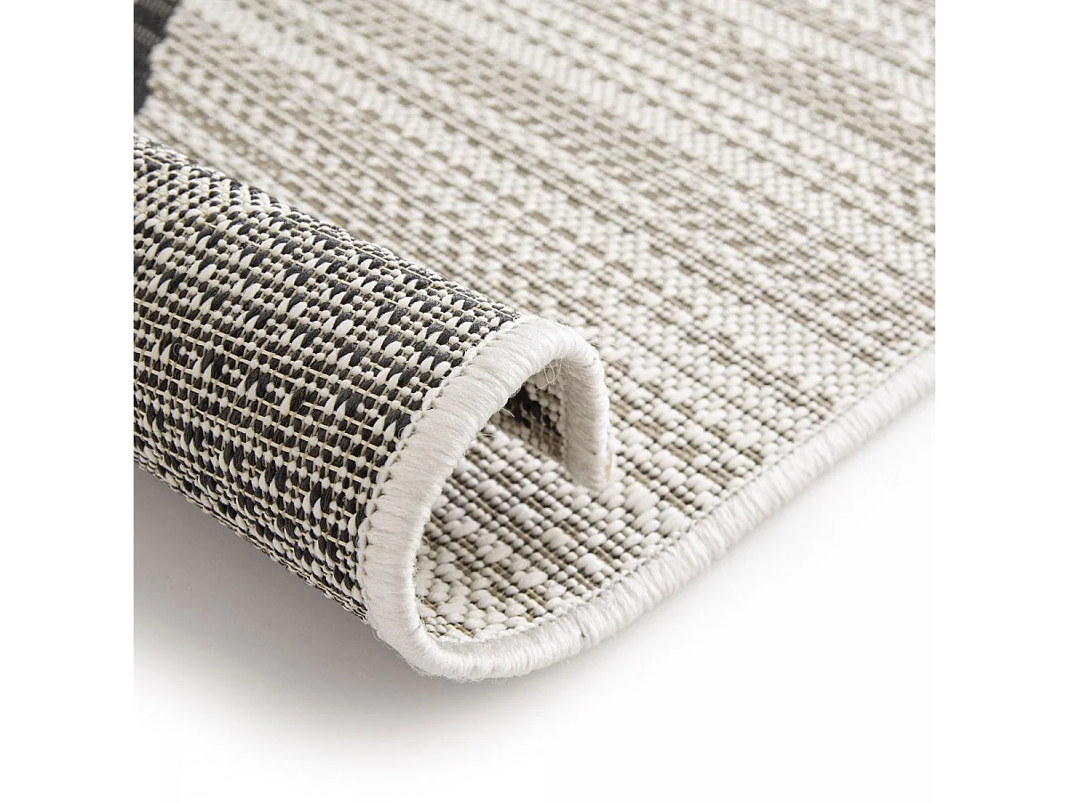 Tapis extérieur 120x170 tissé kilim beige ENANTA 2