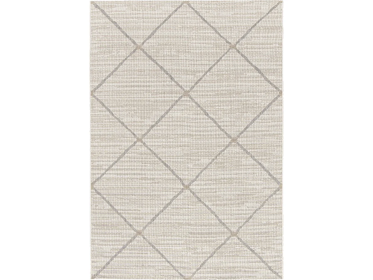 Tapis extérieur 120x170 tissé kilim beige ENANTA 2