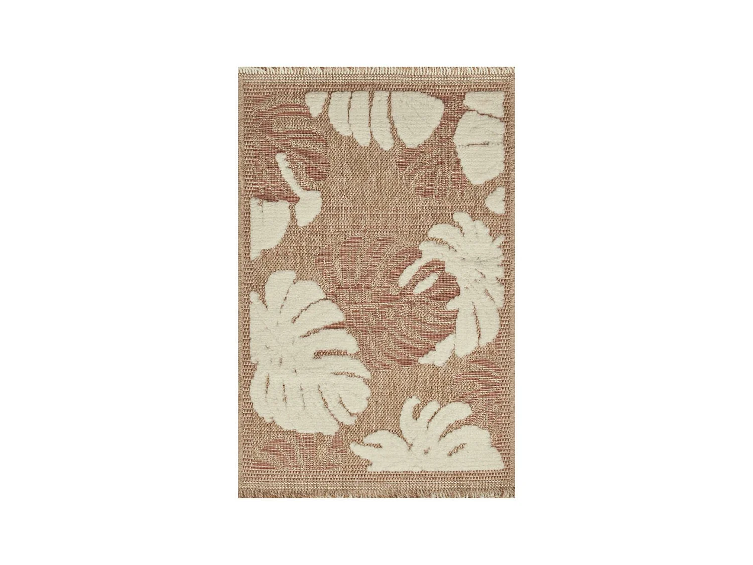 Tapis extérieur 120x170 tissé kilim maron et gris ZEPHYR 1