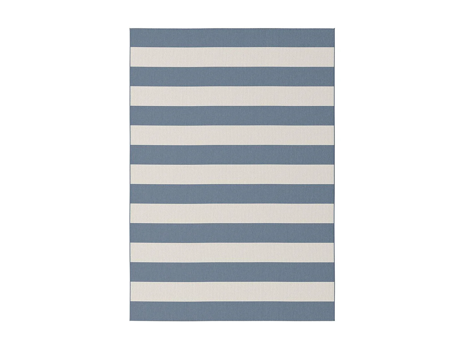 Tapis extérieur 120x170 tissé kilim bleu et crème STALOW 6