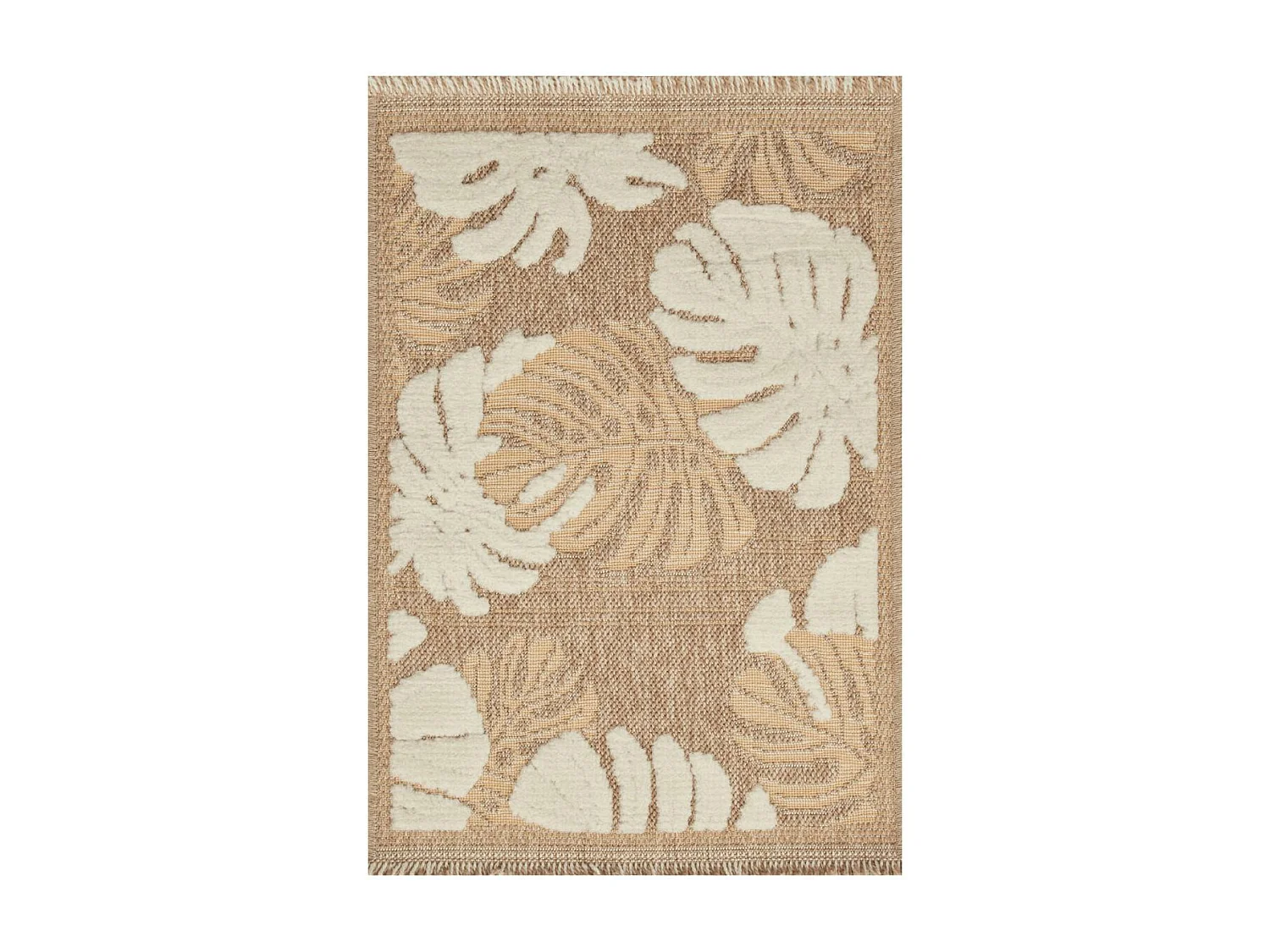 Tapis extérieur 60x180 tissé kilim maron et gris ZEPHYR 1