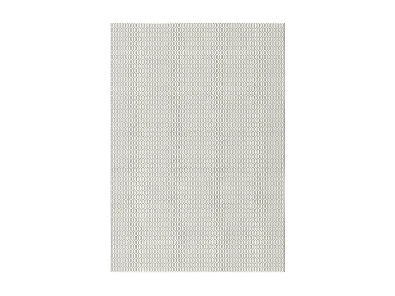 Tapis extérieur 200x290 tissé kilim gris et blanc STALOW 4