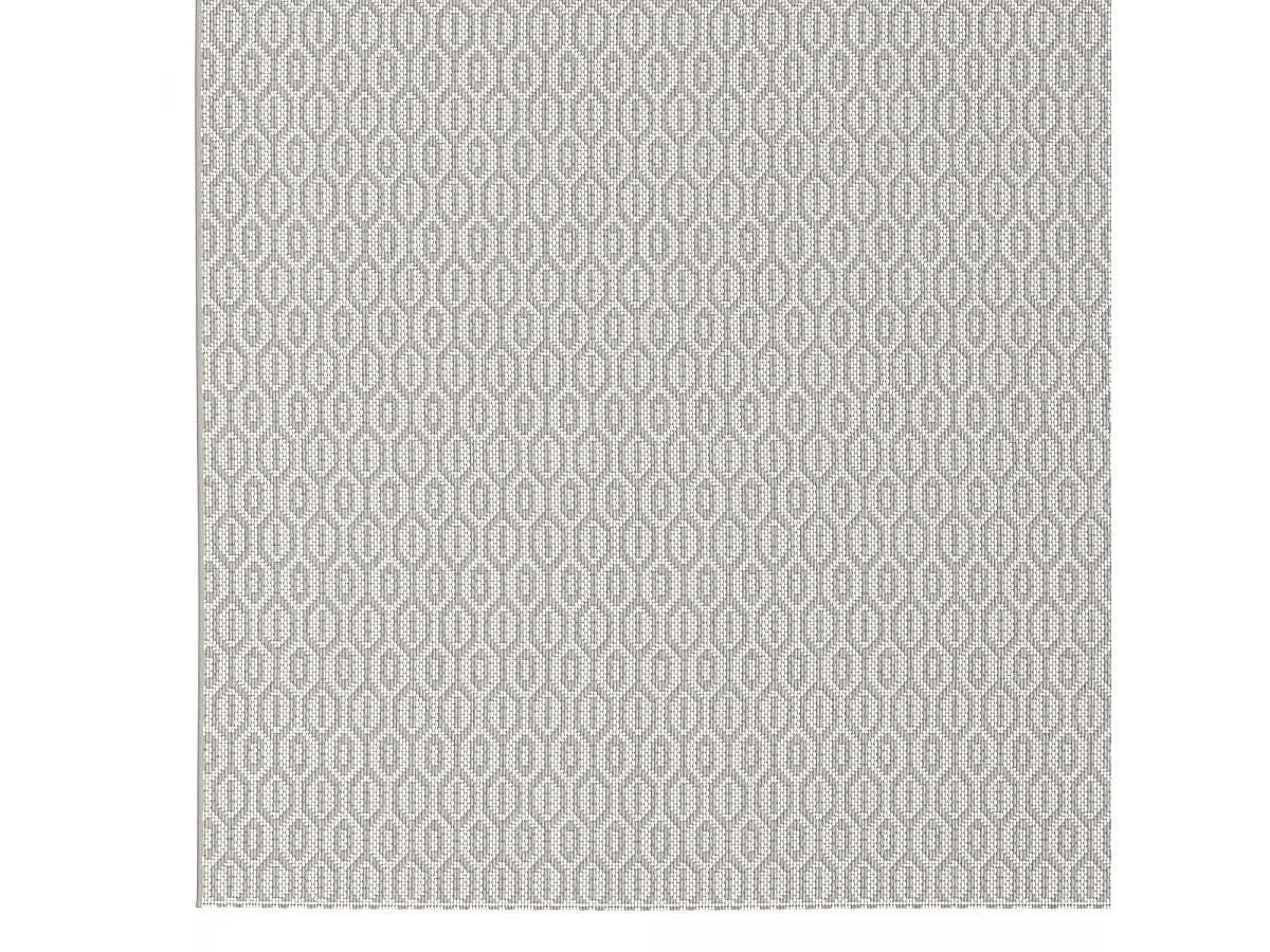 Tapis extérieur 200x290 tissé kilim gris et blanc STALOW 4