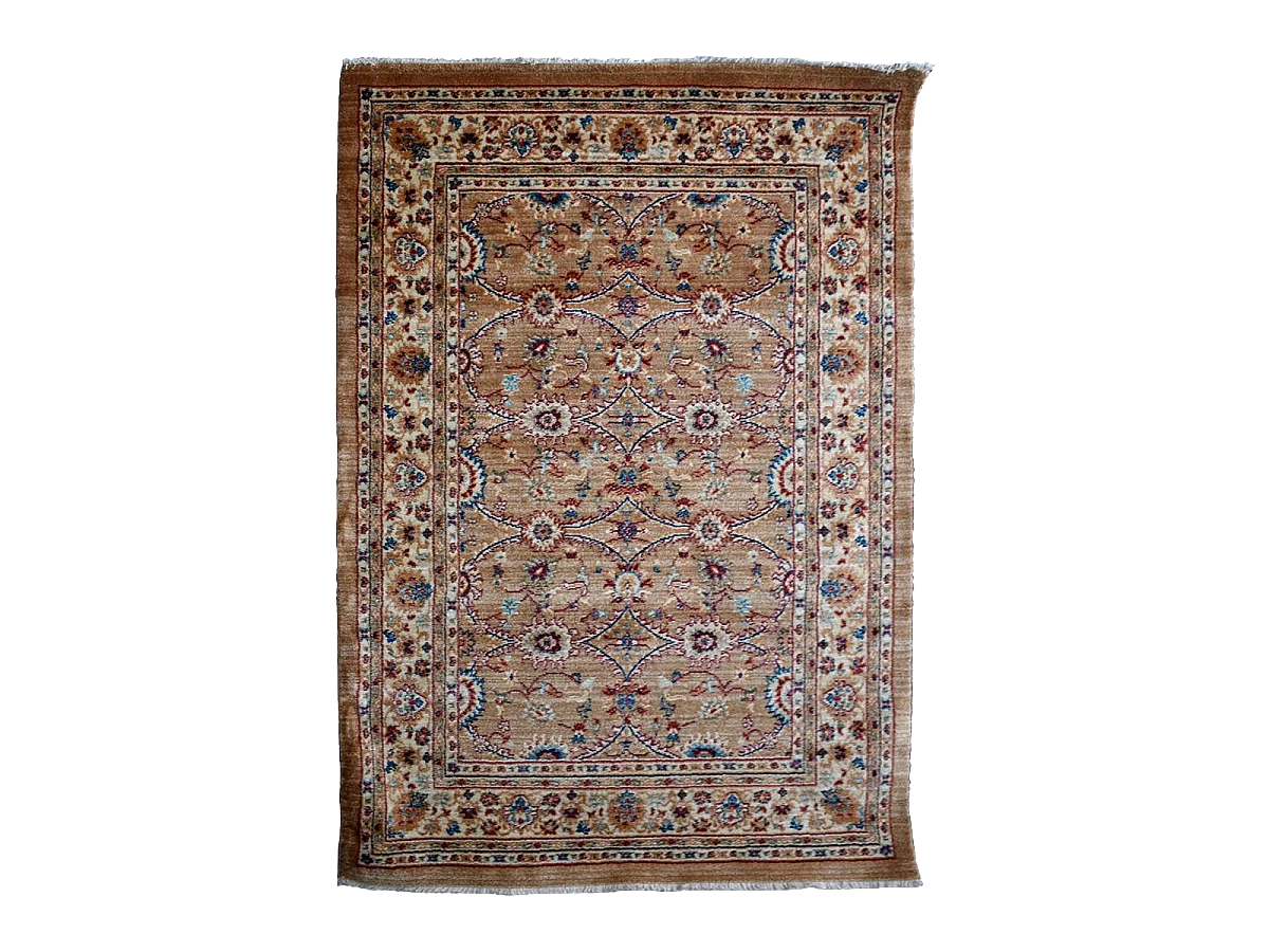 Tappeto orientale 120x180 rettangolo beige e avorio intrecciato modello tradizionale CHOBAY D