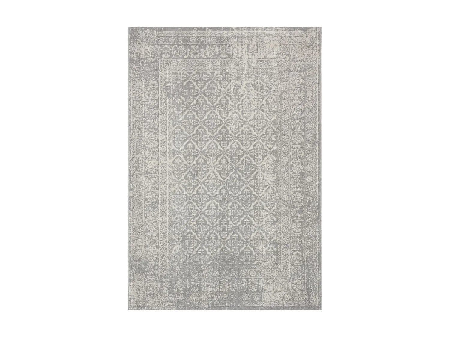 tappeto da ingresso 80x200 tessuto rettangolare grigio motivo etnico LUMIN 4