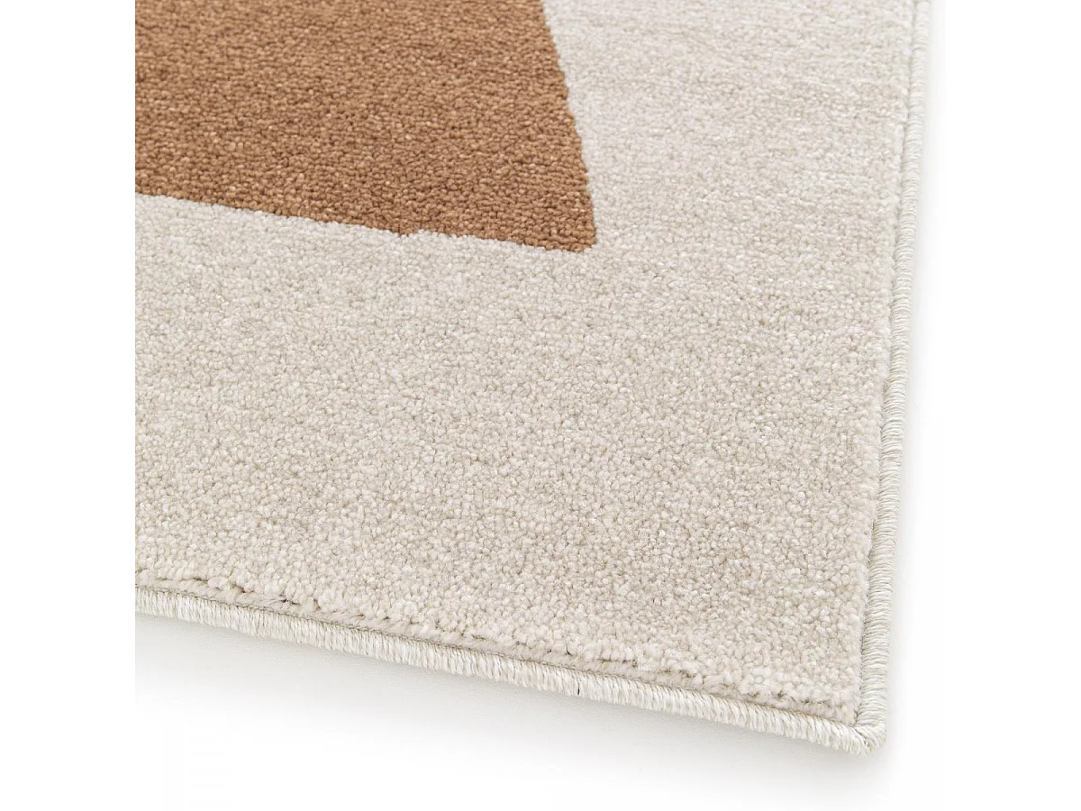 tappeto da soggiorno grande 200x290 tessuto rettangolo crema motivo geometrico STREETA